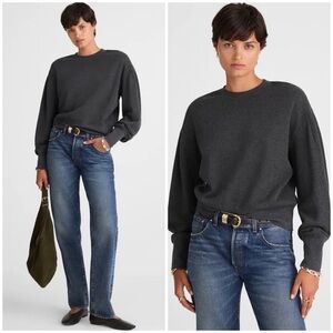 Madewell Doubled Faced Puff Sleeved Sweatshirt
